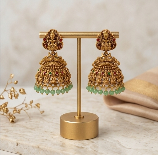 South Indian Temple Jhumka Earrings - RM 004