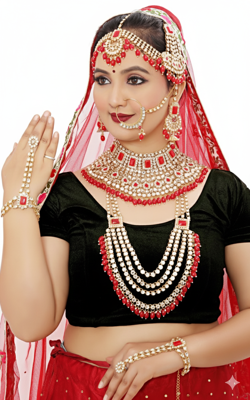 ✨ Gorgeous Bridal Jewellery Set D.NO.1501 ✨