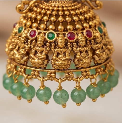 South Indian Temple Jhumka Earrings - RM 004