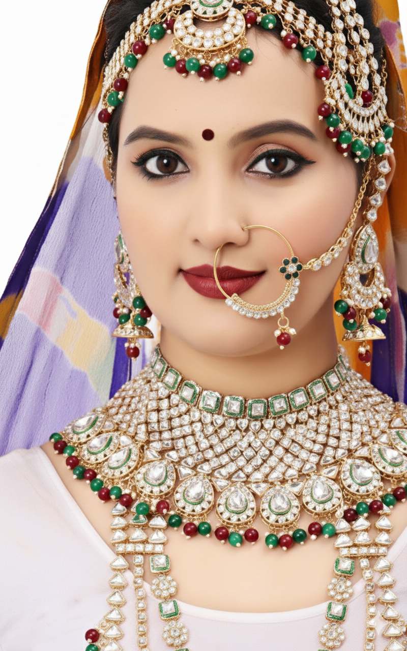 Royal Bridal Jewellery Set D.No.1506 – Traditional Wedding Collection