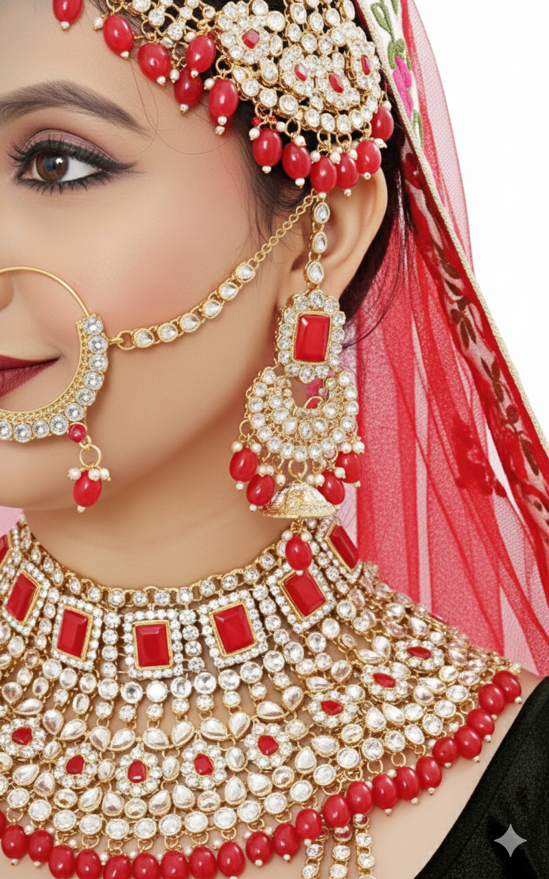 ✨ Gorgeous Bridal Jewellery Set D.NO.1501 ✨