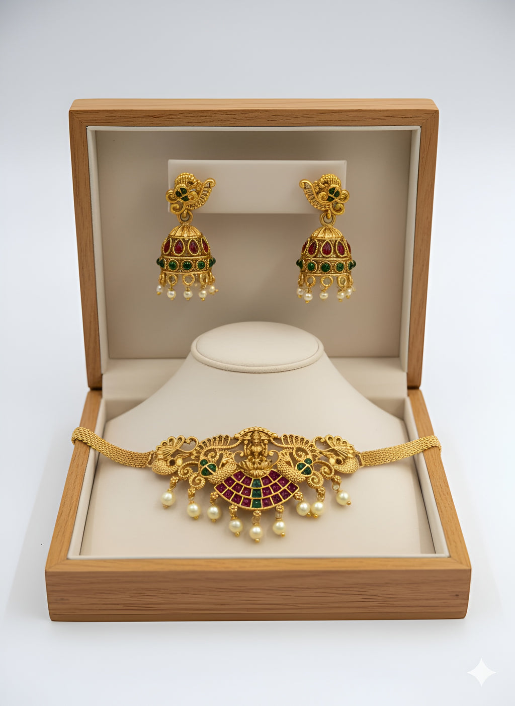 Exquisite Temple-Style Jewellery Set