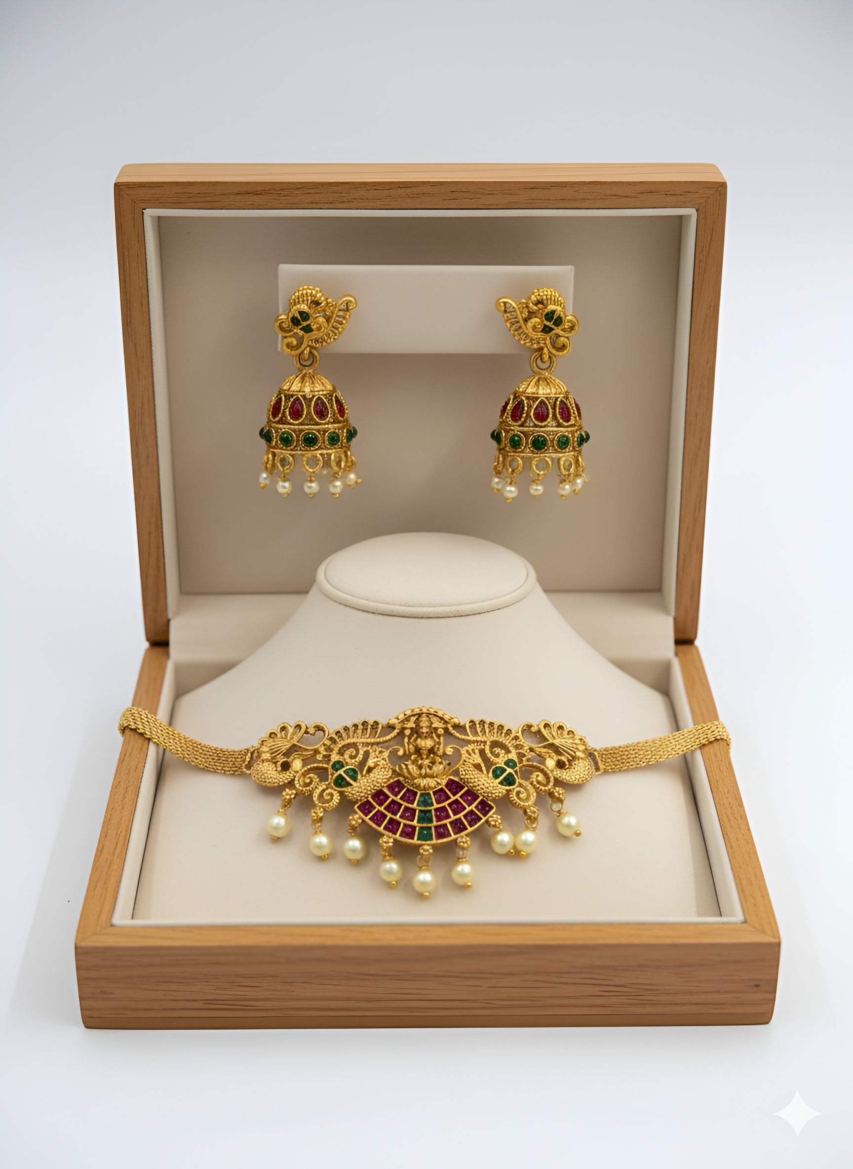 Exquisite Temple-Style Jewellery Set