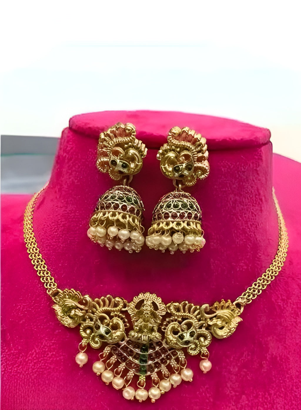 Exquisite Temple-Style Jewellery Set